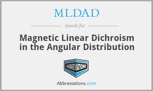 MLDAD - Magnetic Linear Dichroism in the Angular Distribution