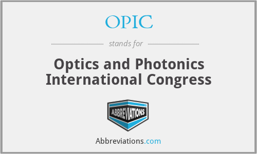 OPIC - Optics and Photonics International Congress