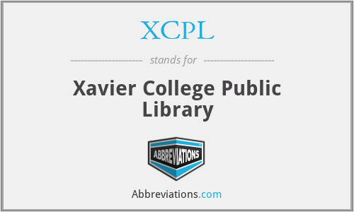 XCPL - Xavier College Public Library