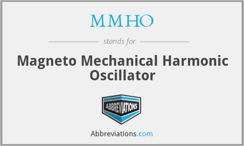 MMHO - Magneto Mechanical Harmonic Oscillator