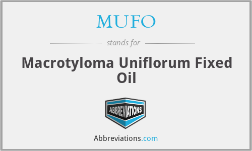 MUFO - Macrotyloma Uniflorum Fixed Oil