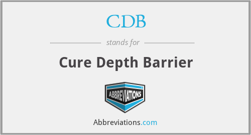 CDB - Cure Depth Barrier