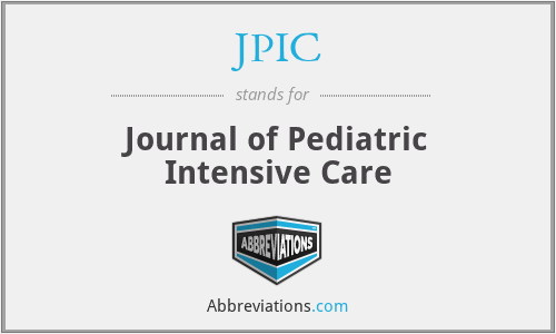 JPIC - Journal of Pediatric Intensive Care