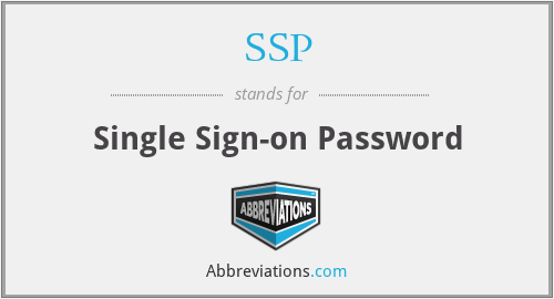 SSP - Single Sign-on Password