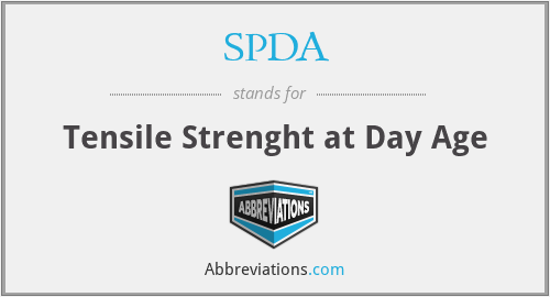 SPDA - Tensile Strenght at Day Age