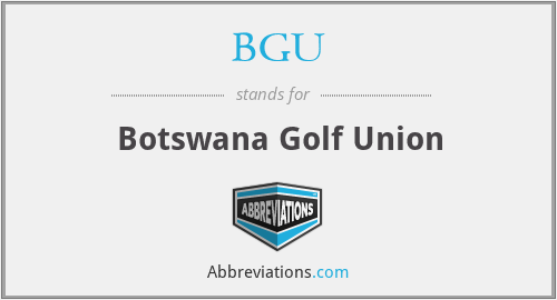 BGU - Botswana Golf Union