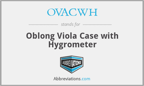 OVACWH - Oblong Viola Case with Hygrometer