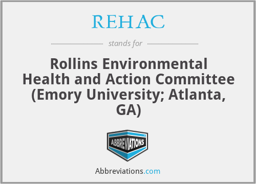 REHAC - Rollins Environmental Health and Action Committee (Emory University; Atlanta, GA)