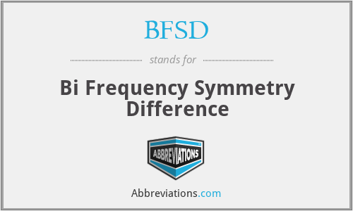 BFSD - Bi Frequency Symmetry Difference