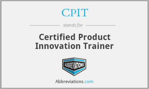 CPIT - Certified Product Innovation Trainer