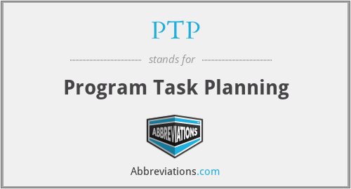PTP - Program Task Planning