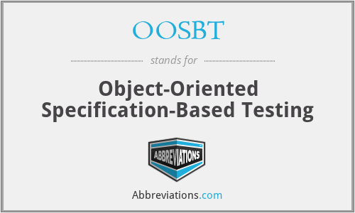 OOSBT - Object-Oriented Specification-Based Testing