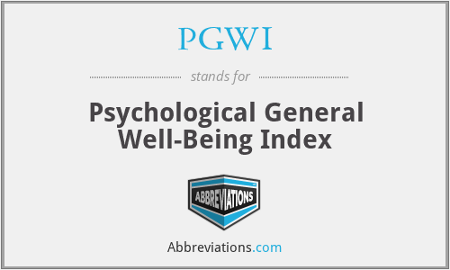 PGWI - Psychological General Well-Being Index