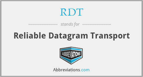 RDT - Reliable Datagram Transport