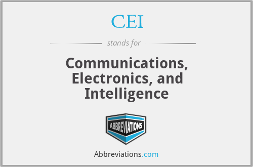 CEI - Communications, Electronics, and Intelligence