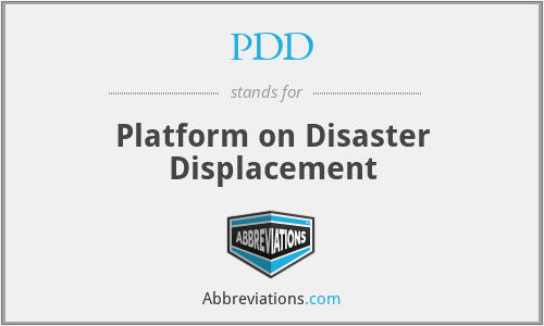 PDD - Platform on Disaster Displacement