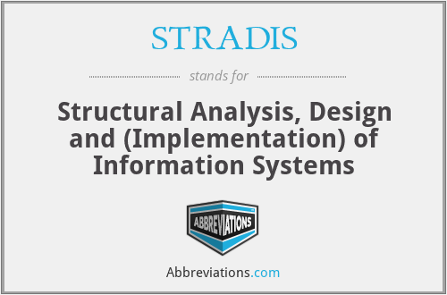 STRADIS - Structural Analysis, Design and (Implementation) of Information Systems