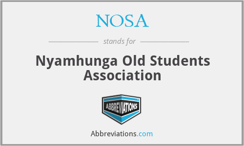NOSA - Nyamhunga Old Students Association