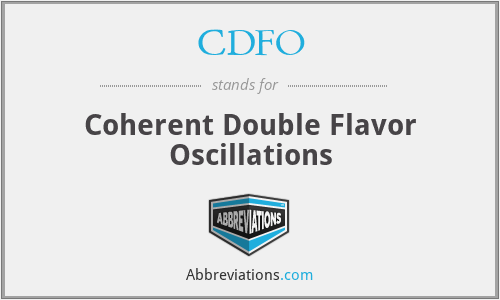 CDFO - Coherent Double Flavor Oscillations