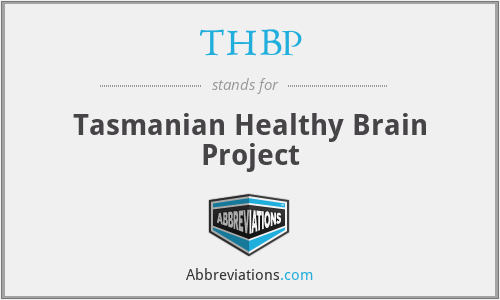 THBP - Tasmanian Healthy Brain Project