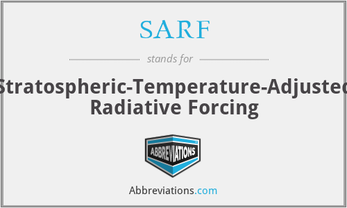 SARF - Stratospheric-Temperature-Adjusted Radiative Forcing