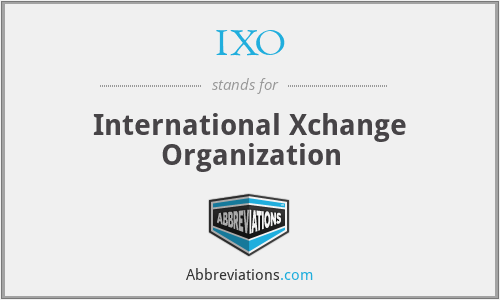 IXO - International Xchange Organization