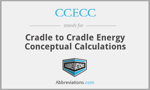 CCECC - Cradle to Cradle Energy Conceptual Calculations