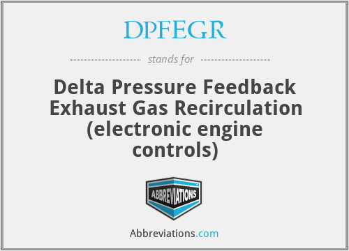 DPFEGR - Delta Pressure Feedback Exhaust Gas Recirculation (electronic engine controls)