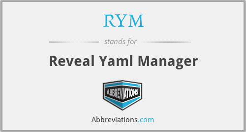 RYM - Reveal Yaml Manager