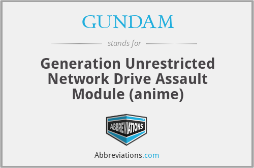 GUNDAM - Generation Unrestricted Network Drive Assault Module (anime)