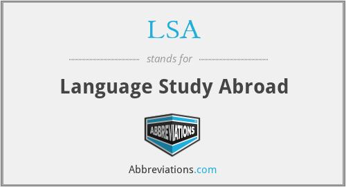 LSA - Language Study Abroad
