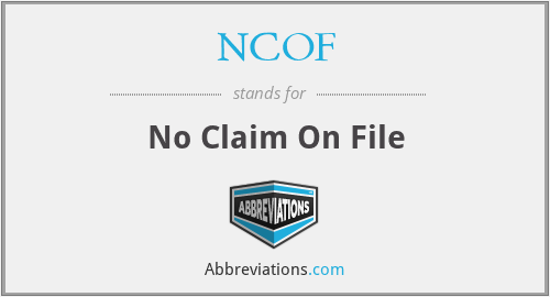 NCOF - No Claim On File
