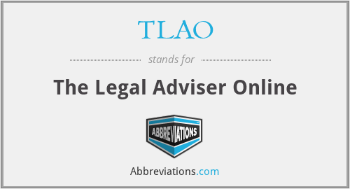 TLAO - The Legal Adviser Online