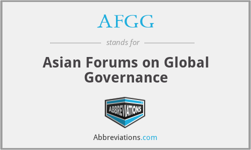 AFGG - Asian Forums on Global Governance