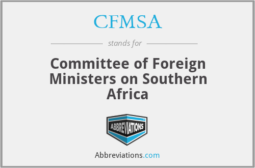 CFMSA - Committee of Foreign Ministers on Southern Africa