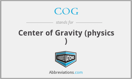 COG - Center of Gravity (physics )