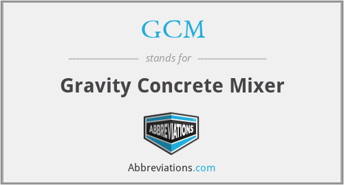 GCM - Gravity Concrete Mixer