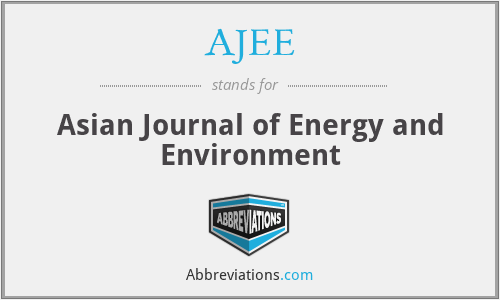 AJEE - Asian Journal of Energy and Environment