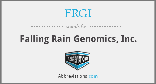 FRGI - Falling Rain Genomics, Inc.