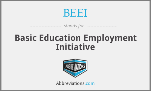 BEEI - Basic Education Employment Initiative