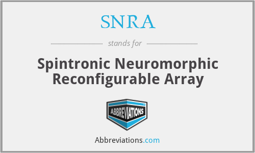 SNRA - Spintronic Neuromorphic Reconfigurable Array
