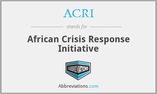 ACRI - African Crisis Response Initiative