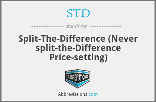 STD - Split-The-Difference (Never split-the-Difference Price-setting)