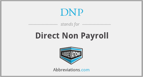 DNP - Direct Non Payroll
