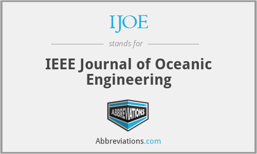 IJOE - IEEE Journal of Oceanic Engineering
