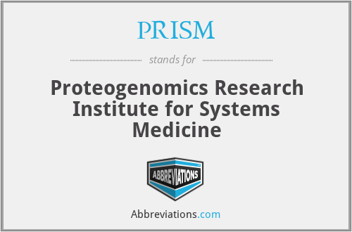 PRISM - Proteogenomics Research Institute for Systems Medicine