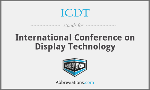 ICDT - International Conference on Display Technology