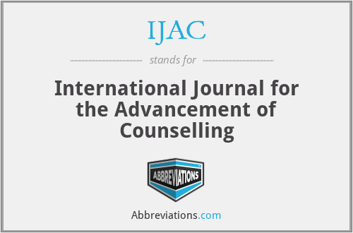 IJAC - International Journal for the Advancement of Counselling