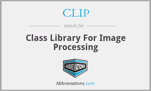 CLIP - Class Library For Image Processing