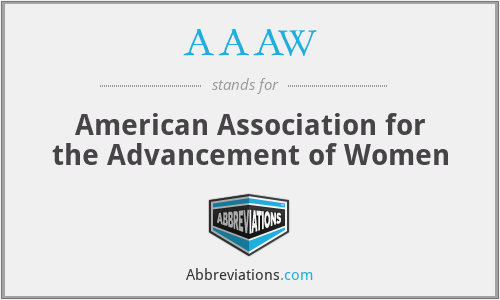 AAAW - American Association for the Advancement of Women